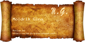 Moldrik Gina névjegykártya